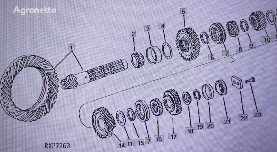 John Deere 4555/4755/4955 pyörätraktori pierścień zmiany biegów R62875 painelaakeri